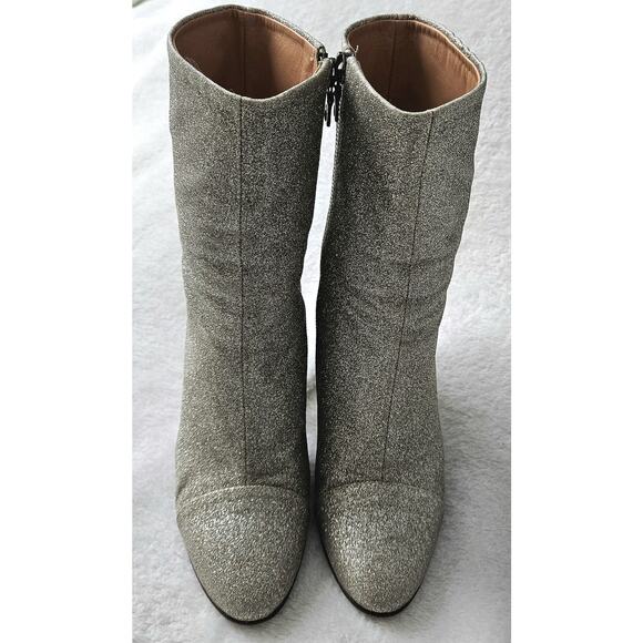 DRIES VAN NOTEN Runway moda operandi silver glitter boots $725 I-38 US-7 1/2 7.5 - Picture 7 of 16